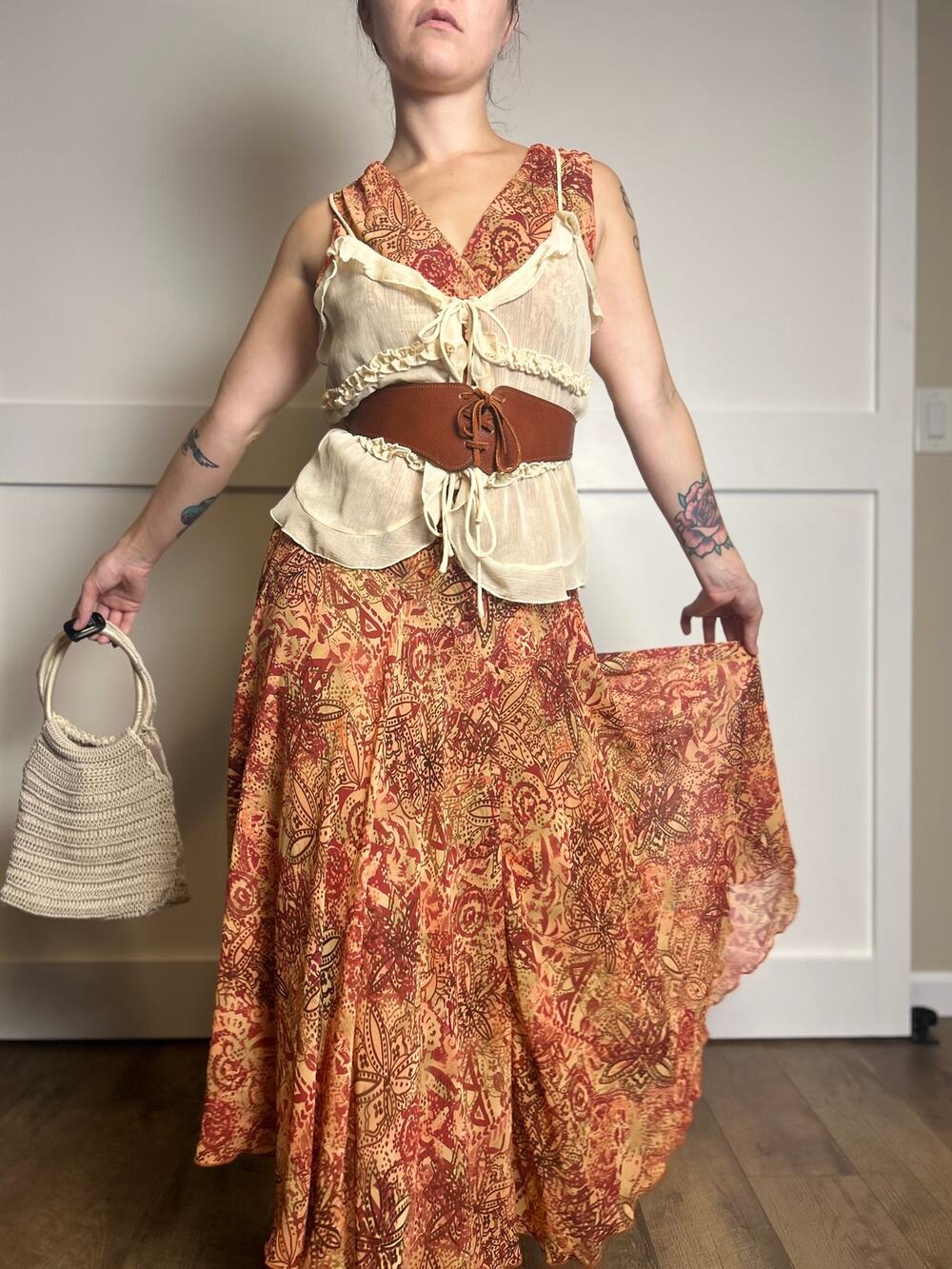 Rabbit Rabbit Rabbit chiffon paisley fairy dress boho festival